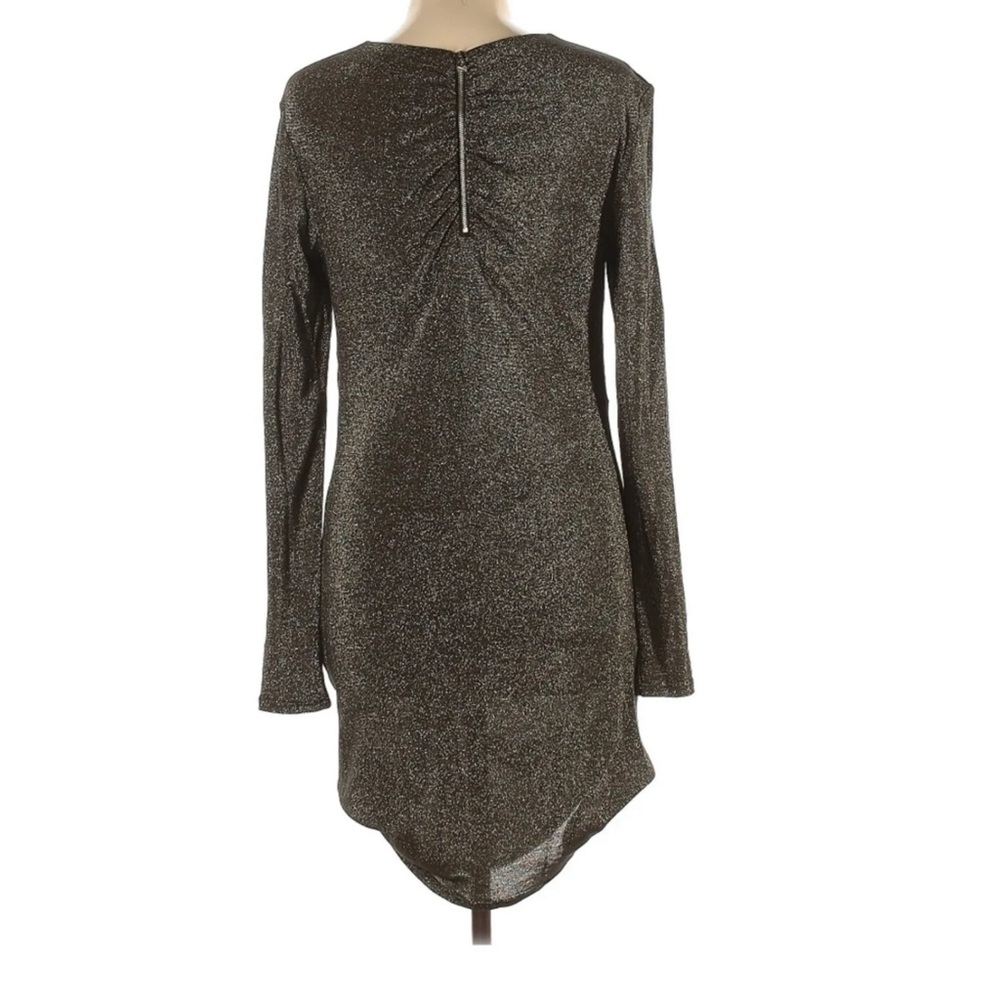 TED BAKER LADIES GOLD METALLIC PARTY DRESS 4 - Picture 3 of 5
